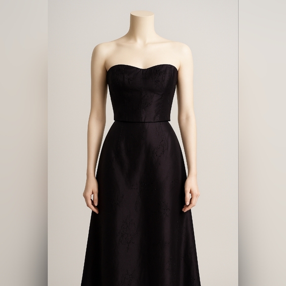 Ann Taylor Dresses & Skirts - ANN TAYLOR Dark Purple Satin Embroidered Formal Set – Size 6 & 8